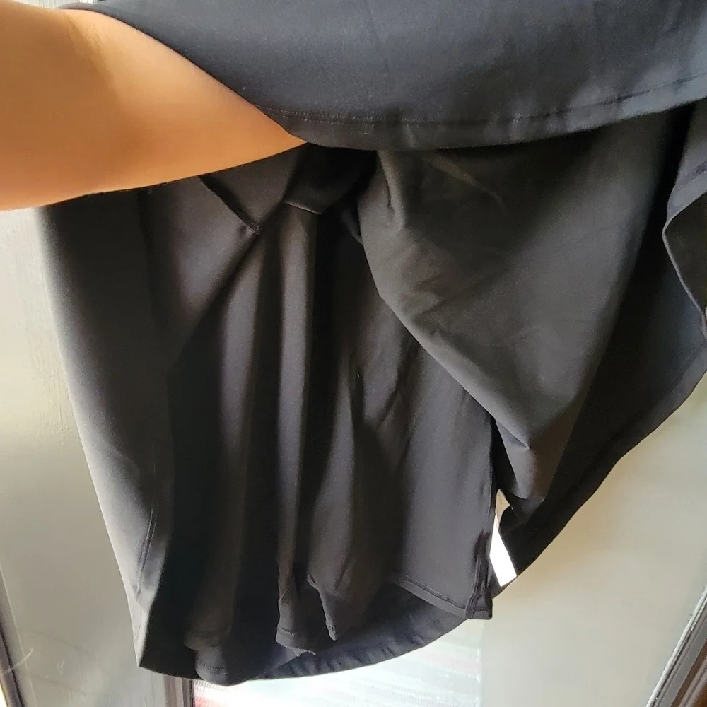 JAFINSY Tennis Golf Black Dress with Built in Shorts Bra Athletic Summer Large - Picture 8 of 10